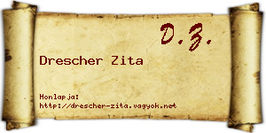Drescher Zita névjegykártya